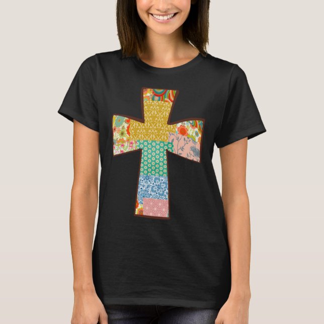 Camiseta Floral Patchwork Cross (Frente)