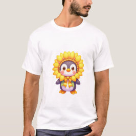 Camiseta Floral Penguin Delight