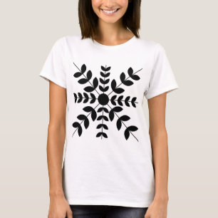 Camiseta Floral Preto