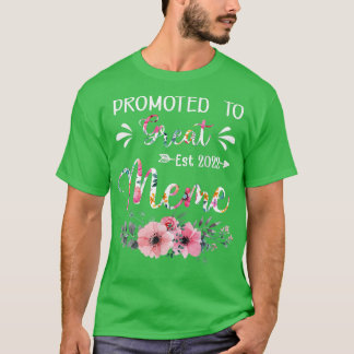 Camiseta Floral Promoted To Great Meme 2022 Mothers Day Gif