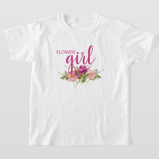 Camiseta Floral Rosa Aquarela Menina das Flores Ca (Postura )