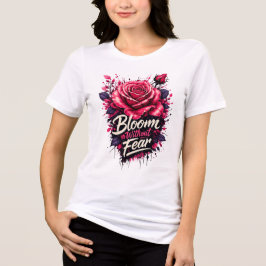 Camiseta Floral Rosa Bloom Without Fear