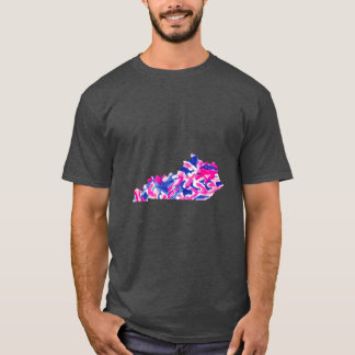 Camiseta Floral Rosa e Azul Kentucky Oversized