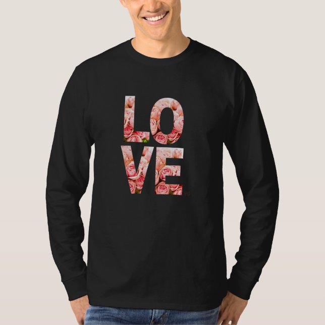 Camiseta Floral Rosa Love (Frente)