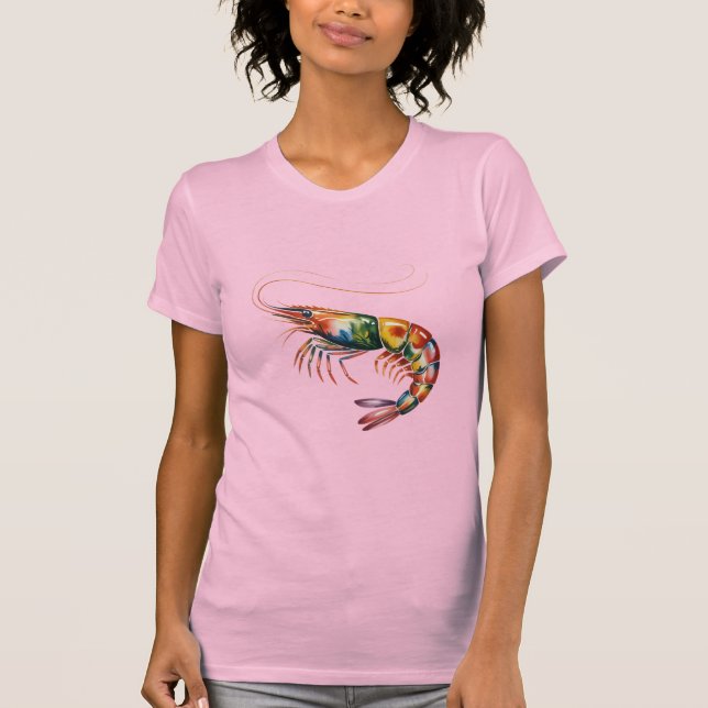Camiseta Floral Shrimp Art (Frente)