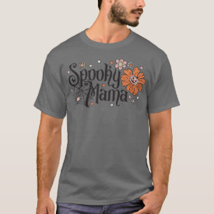 Camiseta Floral Spooky Mama Mulheres Loucas Mamãe Mãozinho