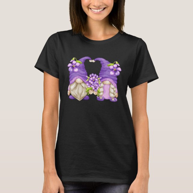 Camiseta Floral Summer Graphic For Women Purple Awareness G (Frente)