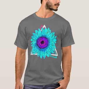 Camiseta Floral Synthwave Garden Flower 90s Art Vaporwave S