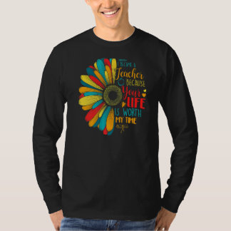 Camiseta Floral Tornei-Me Professora Porque A Tua Vida É Tr