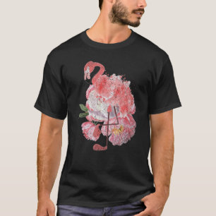 Camiseta Floral Tropical Bird Lover Flor Exótica Flor Rosa