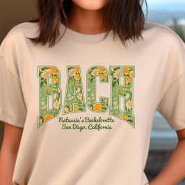 Camiseta Floral Verde BACH Retro Varsity para Dama