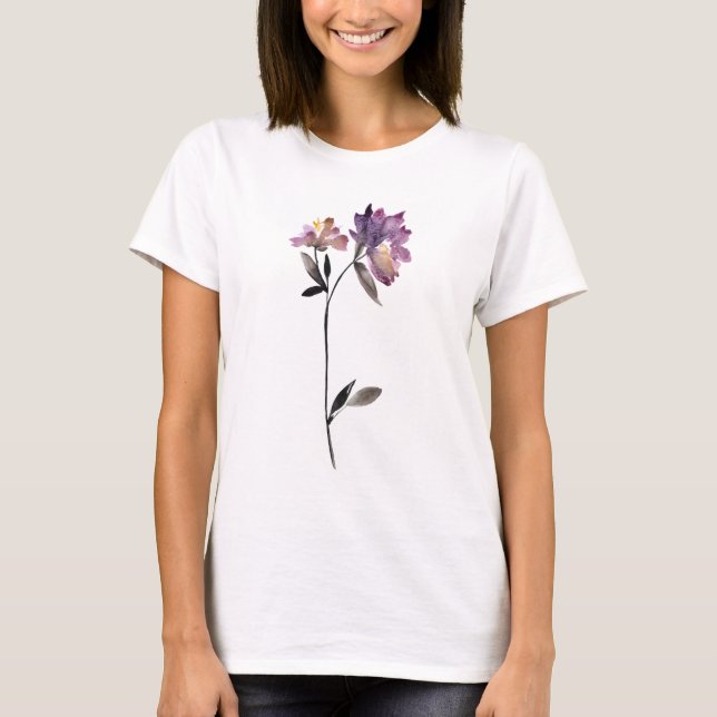 Camiseta Floral Watercolor III (Frente)