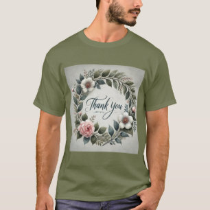 Camiseta Floral Wreath Obrigado Mens