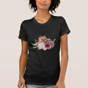 Camiseta Floral Yorkshire Terrier