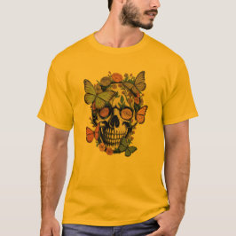 Camiseta FloralSkullT-Shirt | Ästhetischer SchädelmitBlumen