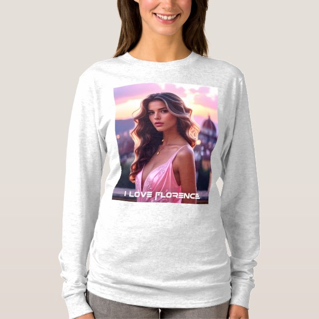 CAMISETA FLORENÇA - EU AMO FLORENÇA - ITÁLIA (Frente)