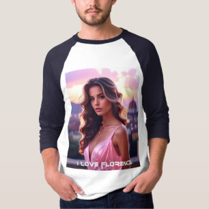 CAMISETA FLORENÇA - EU AMO FLORENÇA - ITÁLIA