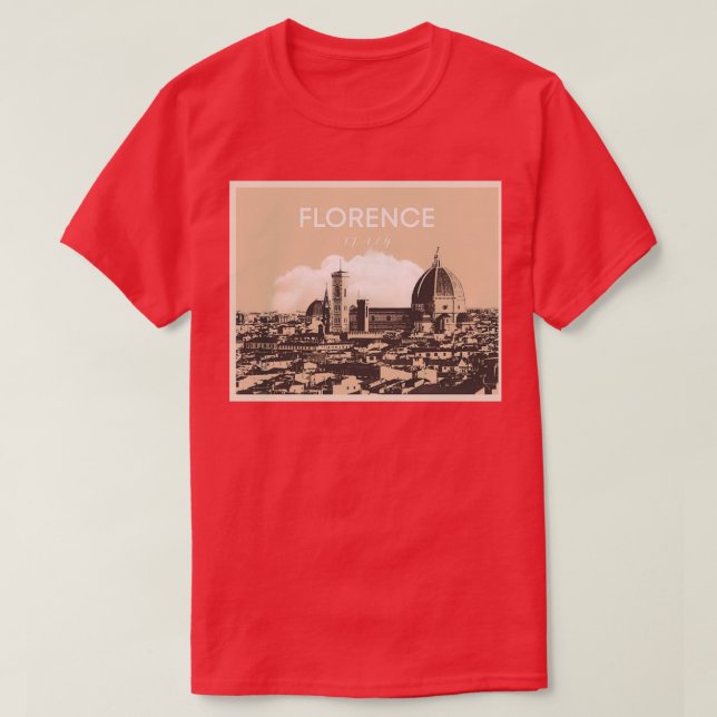 Camiseta Florence Firenze City Cathedral Art (Frente do Design)