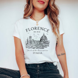 Camiseta Florence Itália Vintage Duomo Esboço