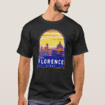 Camiseta Florence Italy Viagem Art Vintage<br><div class="desc">Design de arte vetorial de Florence. Florença,  capital da região da Toscana,  é o lar de muitas obras-primas da arte e da arquitetura renascentista.</div>