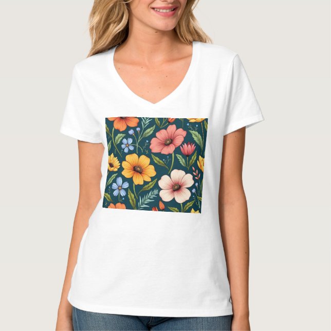 Camiseta Flores (Frente)
