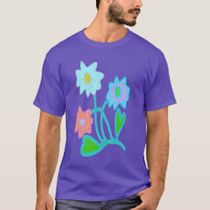 Camiseta Flores Abstratas Coloridas