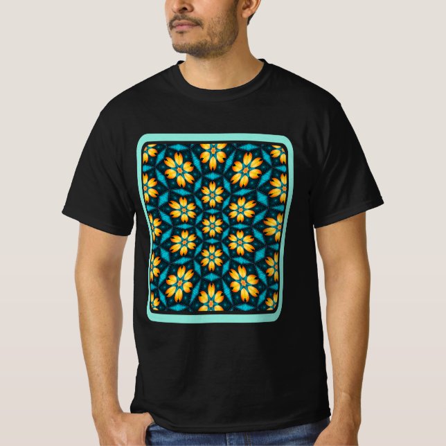 Camiseta Flores Abstrato amarelas (Frente)