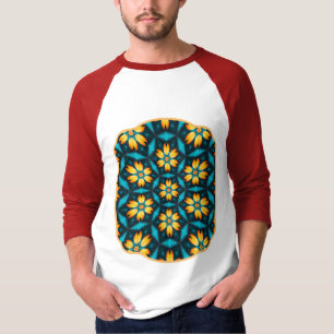 Camiseta Flores Abstrato amarelas