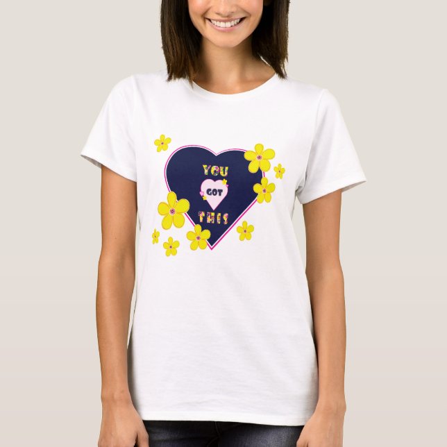 Camiseta Flores Amarelas abstrato Você Tem Isso (Frente)