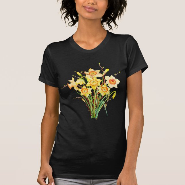 Camiseta Flores amarelas do primavera dos Daffodils da (Frente)