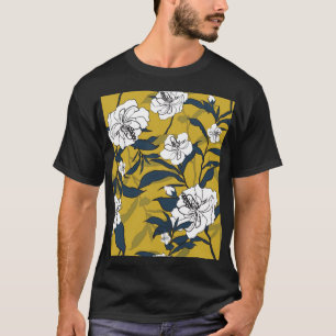 Camiseta Flores Amarelas Sem Fios.