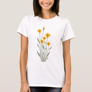 Camiseta Flores Amarelas Sunny Vintage