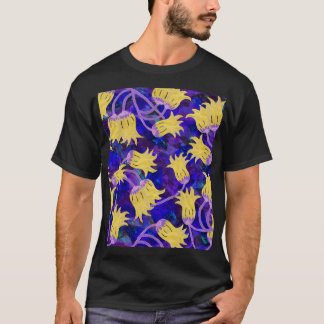 Camiseta Flores amarelas: trabalho de arte de aquarela de f