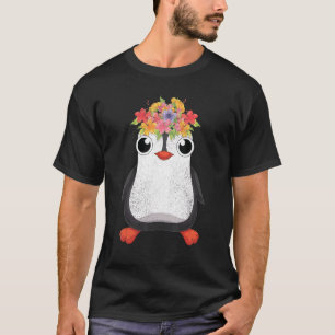 Camiseta Flores Animais Zoo Antártico Pinguim-Macaco