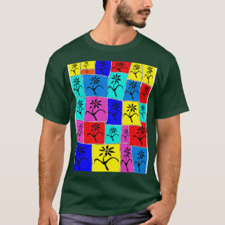 Camiseta Flores Arco-Íris Art 23 por LowEndGraphics 1