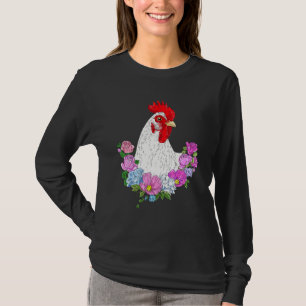 Camiseta Flores Artísticas Únicas De Coop De Galinha