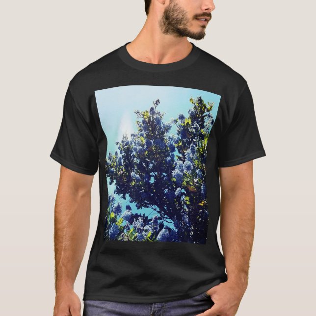 Camiseta Flores azuis (Frente)