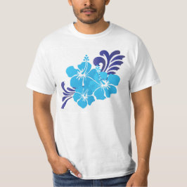 Camiseta Flores azuis do hibiscus de Havaí