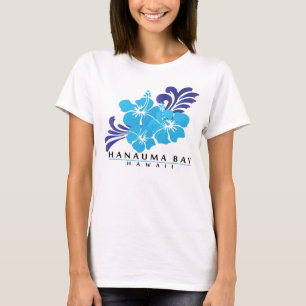 Camiseta Flores azuis do hibiscus de Havaí