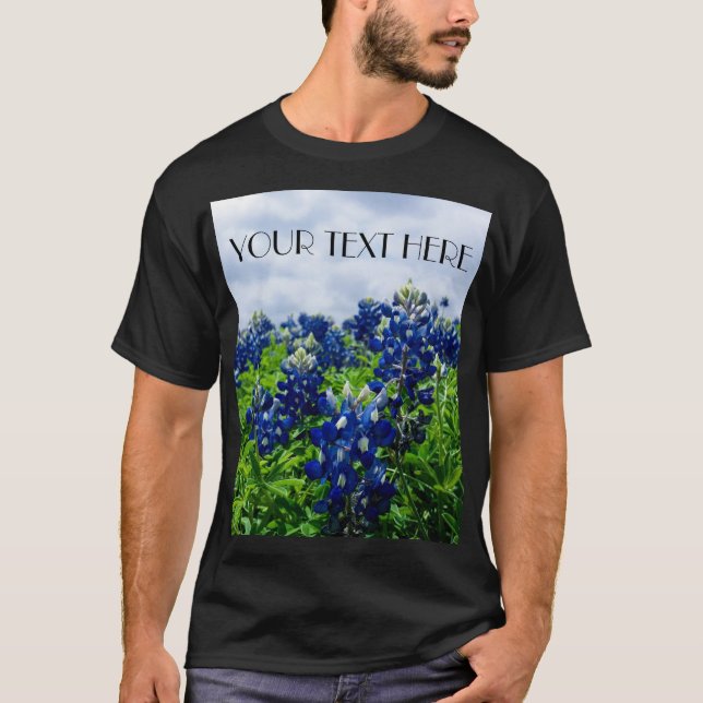 Camiseta Flores Azuis Flores do Texas Floral (Frente)