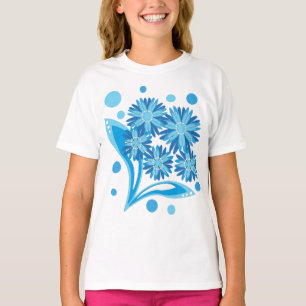 Camiseta Flores azuis originais