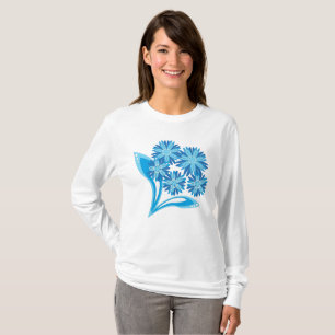 Camiseta Flores azuis originais