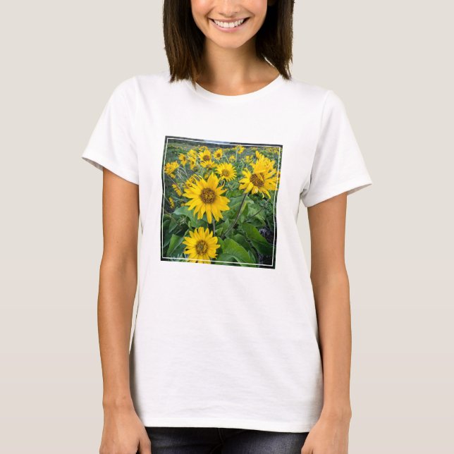 Camiseta Flores | Balsomroot Columbia River, Oregon (Frente)