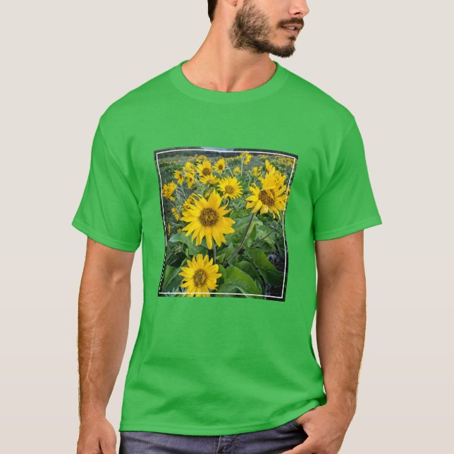 Camiseta Flores | Balsomroot Columbia River, Oregon (Frente)