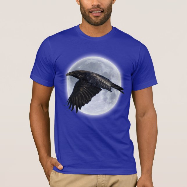 Camiseta Flores Black Raven e Lua Cheia (Frente)