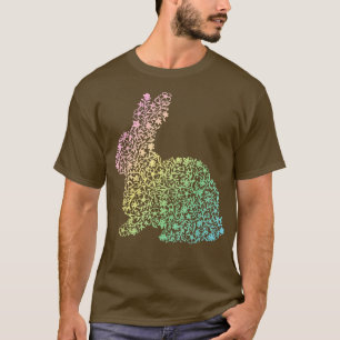 Camiseta Flores Bonitas Coelho Oferece Páscoa Floral Amor C