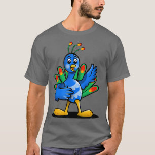 Camiseta flores bordadas e folhas simples