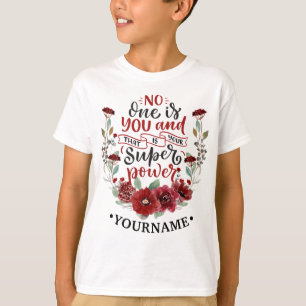 Camiseta Flores Borgonhetas Ninguém é você e esse é o seu p