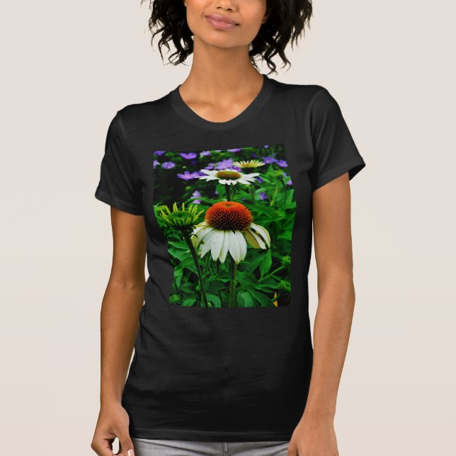 Camiseta Flores brancas e laranja (Frente)
