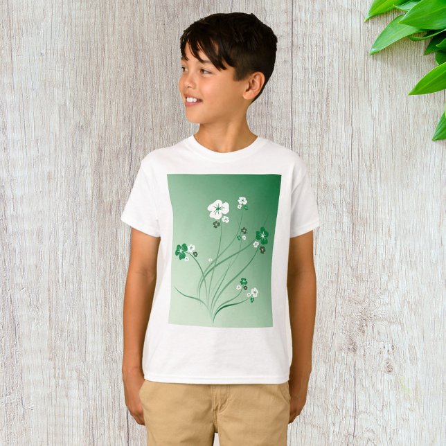 Camiseta Flores Brancas E Verdes (Criador carregado)